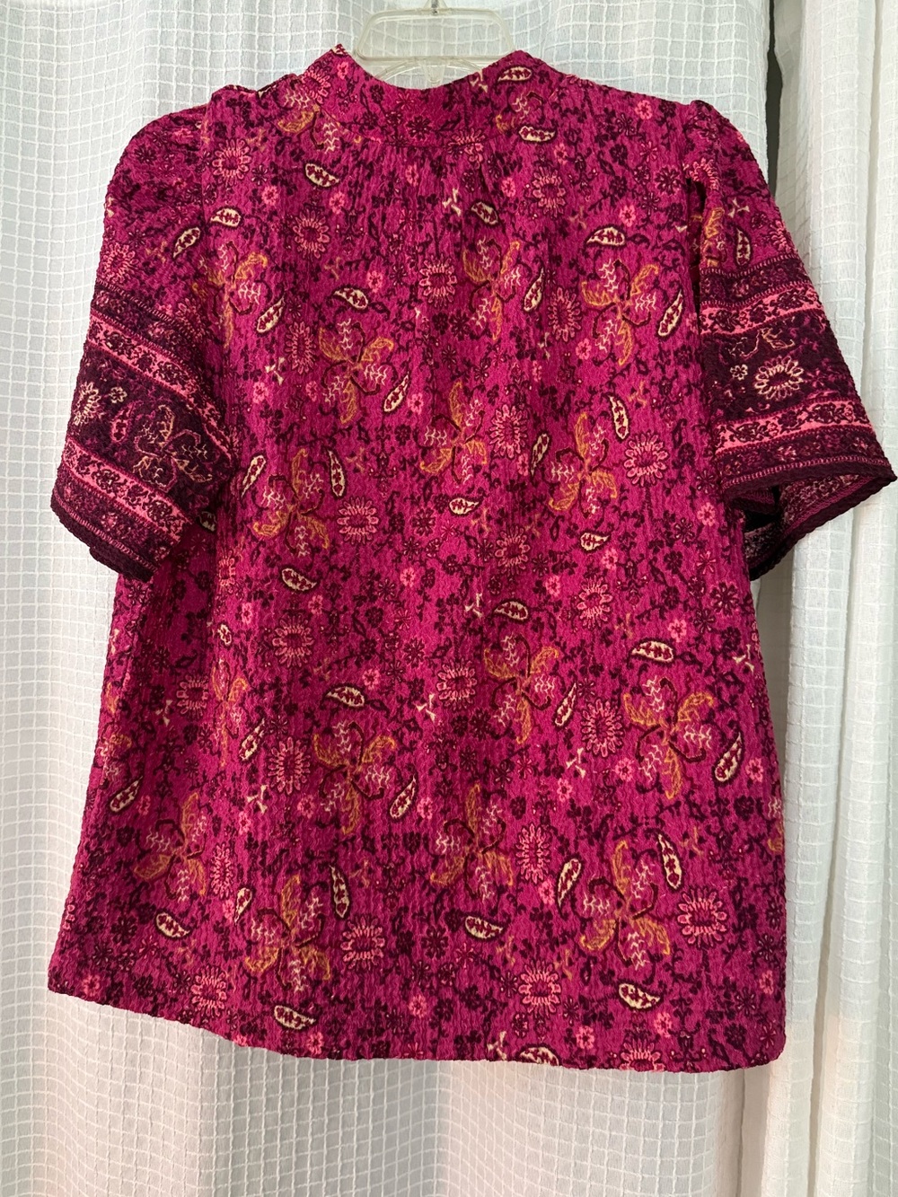 LOFT Pink Short Sleeve Blouse Medium Good Condition